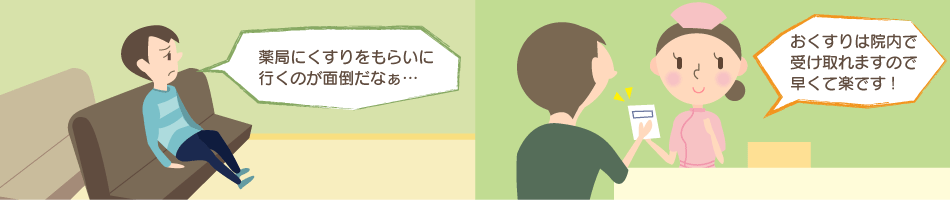 お薬について（便利で早い院内処方）